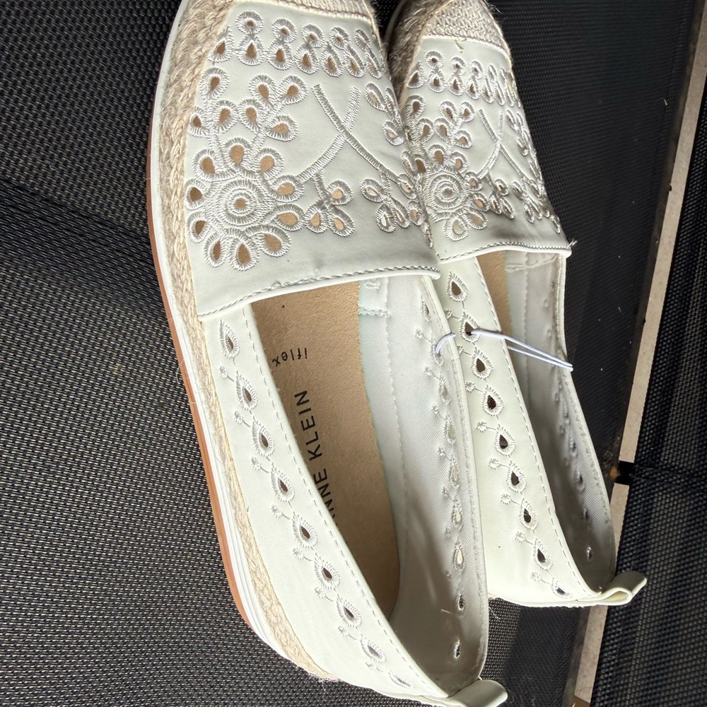 Anne Klein Cream Espadrille Flats - Picture 2 of 5